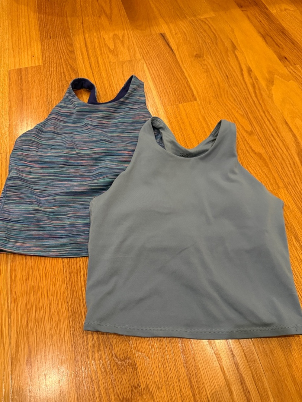 Athleta Girl XL  High-Neck Tank Duo – Slate Blue & Blue-Multi